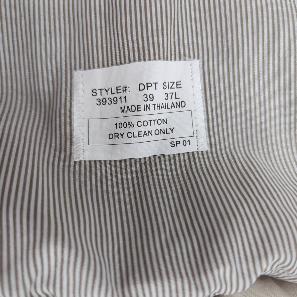 EUC Brooks Brothers White Cotton Pleated Dress Pants Mens 35x29 Dry Clean Cuffed - Picture 11 of 13
